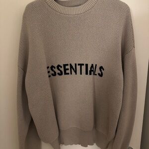 Fear of God Gray Crewneck Sweater Essentials